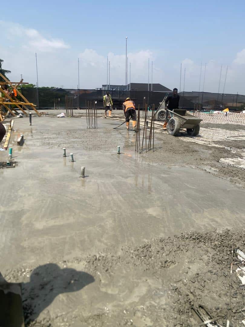 CASTING WORK IS CURRENTLY ONGOING AT THE LIVING WATERS CONSTRUCTION SITE