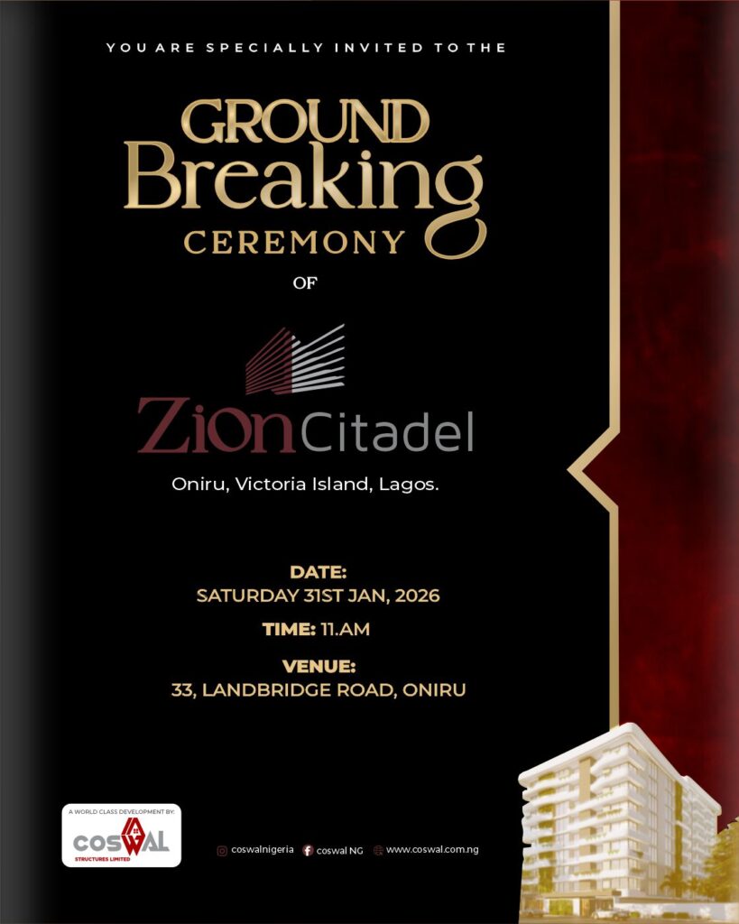 Invitation to Ground Breaking Ceremony at ZION CITADEL